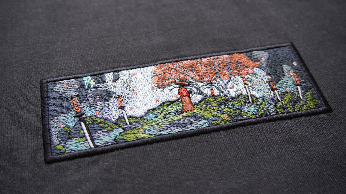 SAMURAI NEAR THE WATERFALL