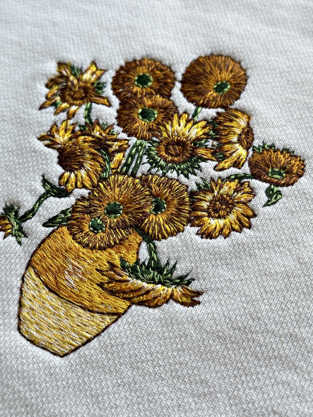 VASE WITH FIFTEEN SUNFLOWERS