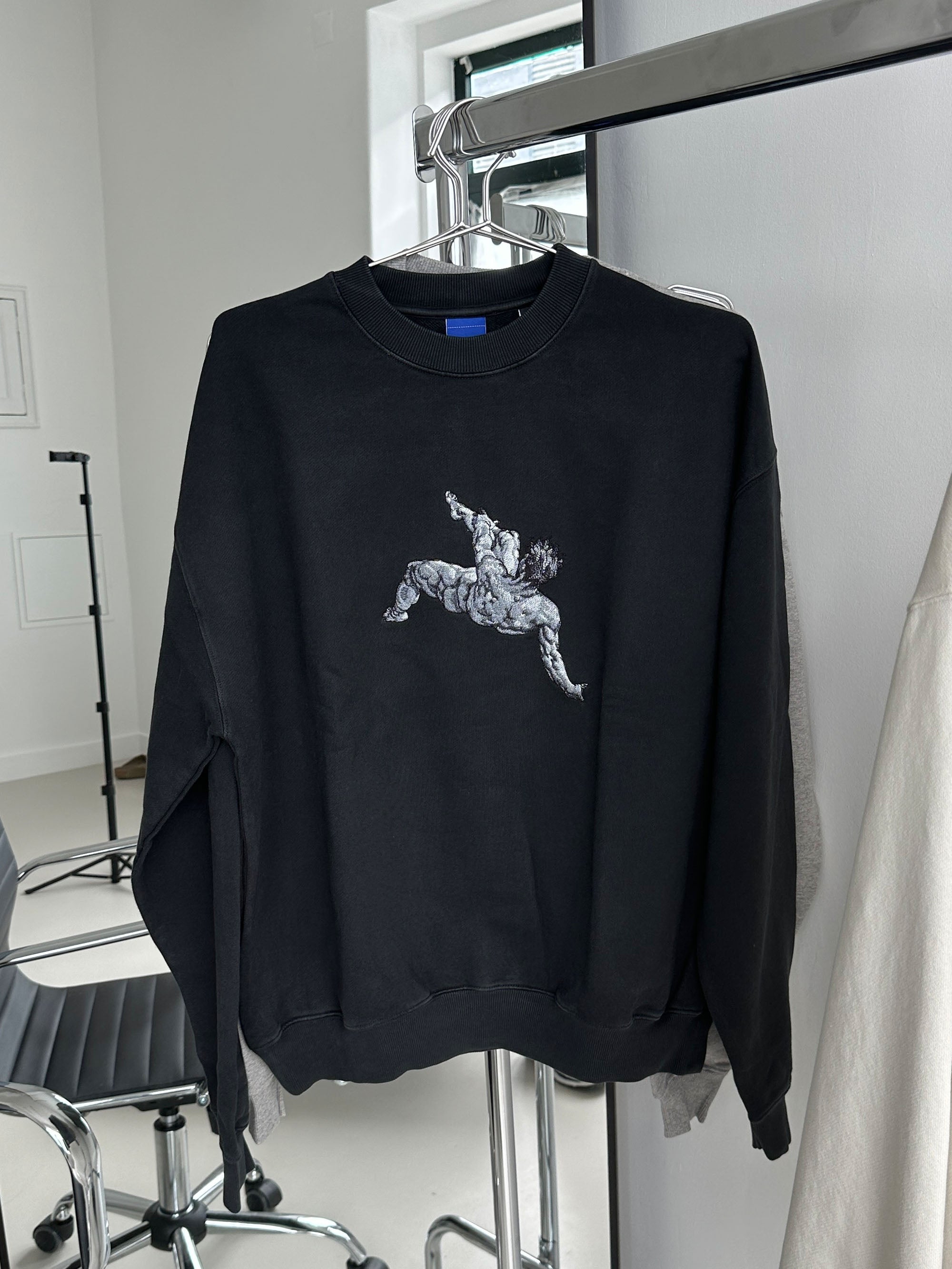 The Fall Of Phaeton Crewneck Sweater Premium Oversized Vintage Black S