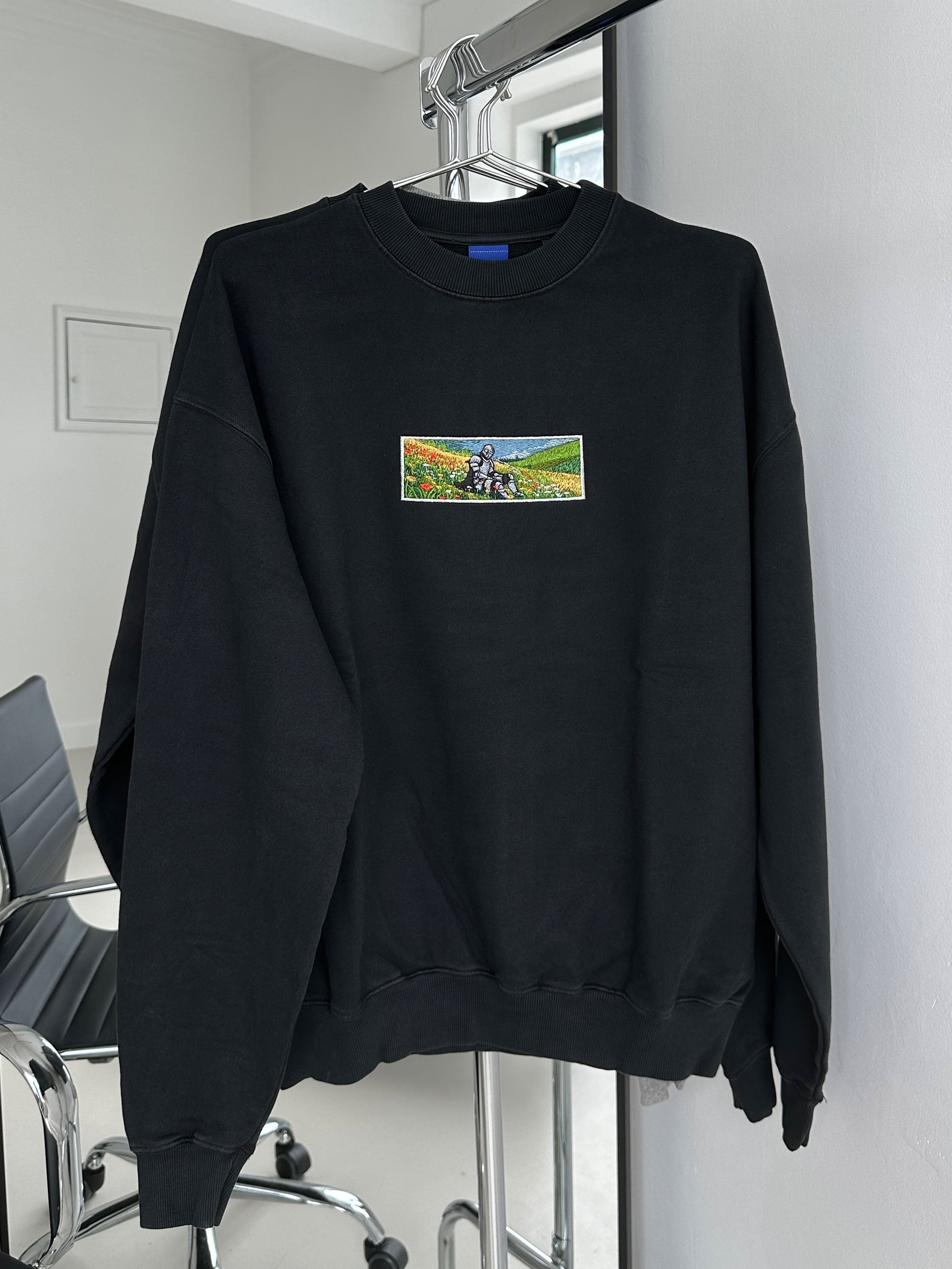 Bright Fantasy Crewneck Sweater Premium Oversized Vintage Black S