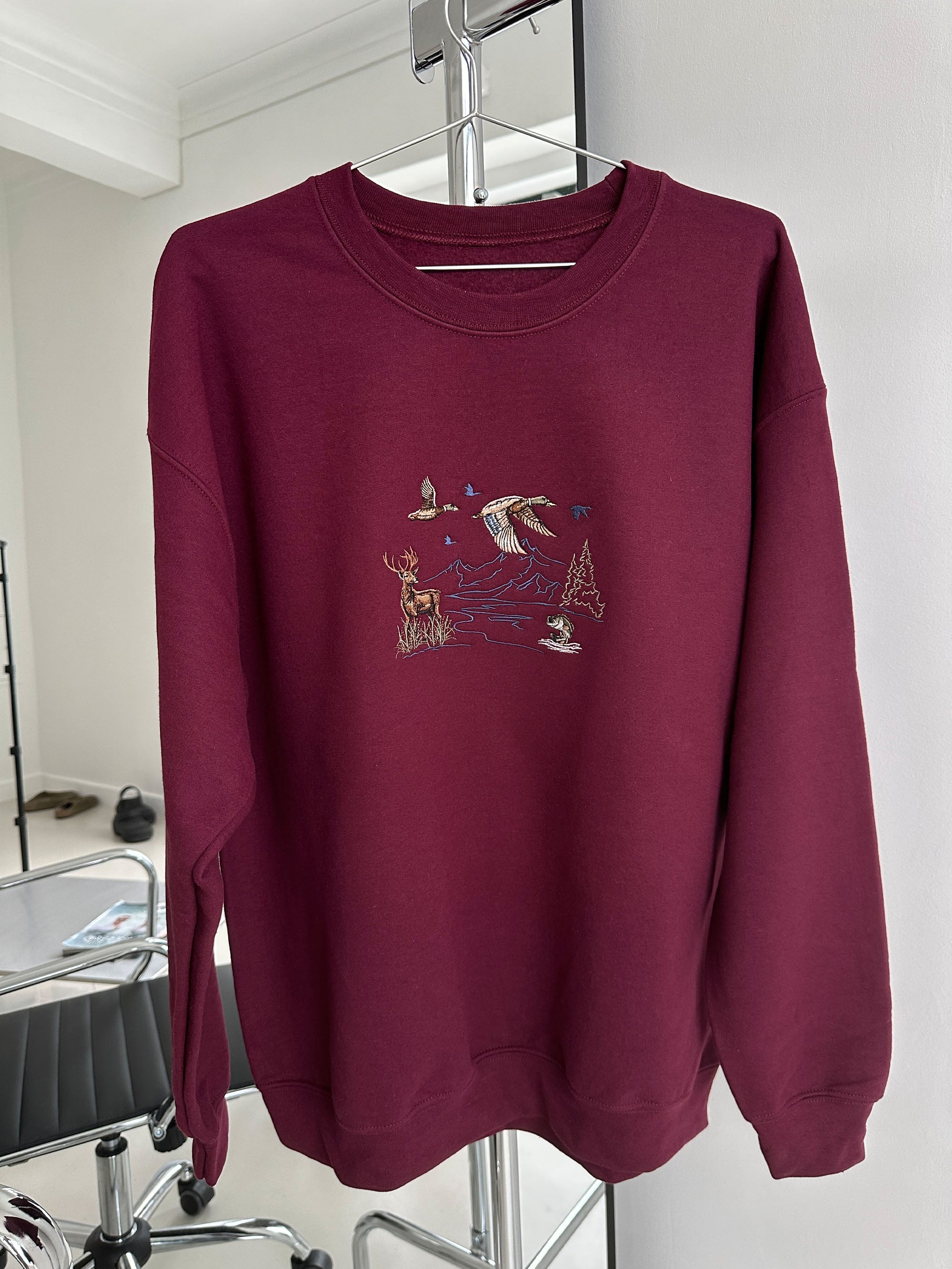 The Spirit Of The Wilderness Sweatshirt Standard Maroon L