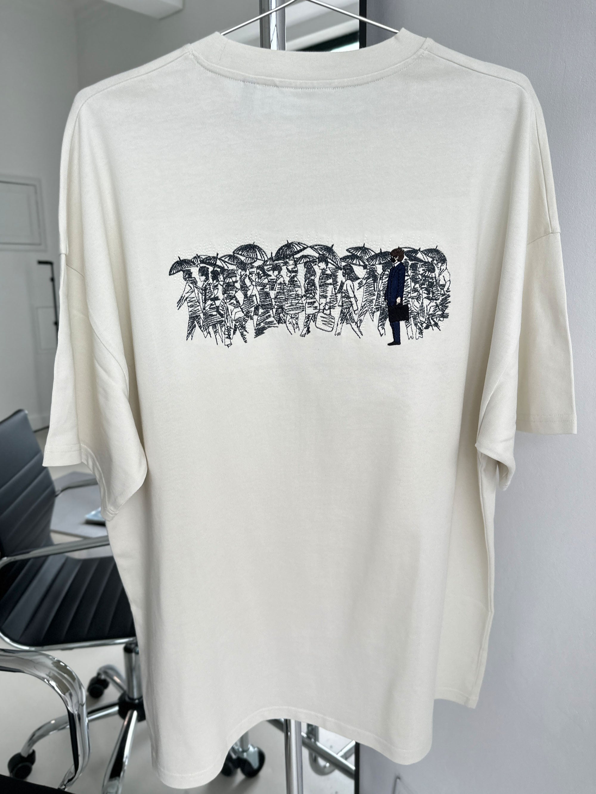 Karoshi (Back) T-shirt Premium Oversized Vintage White L