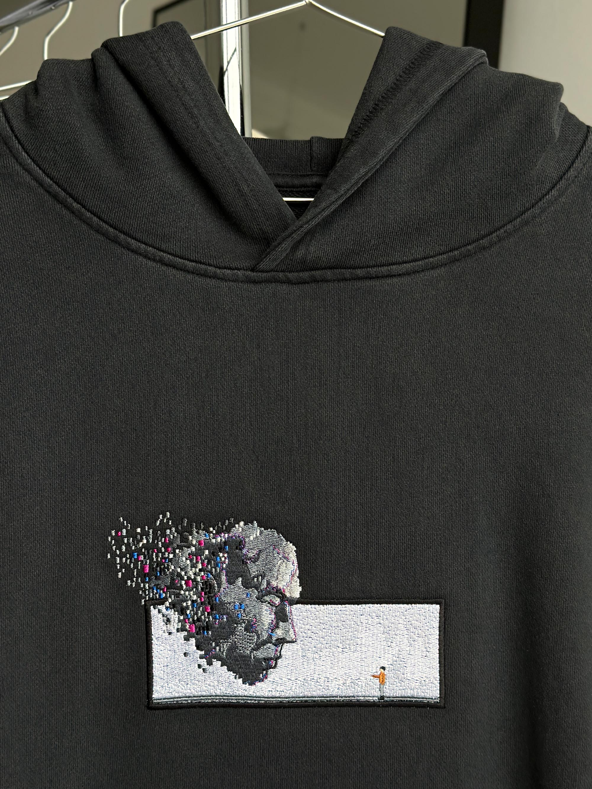 Artificial Intelligence and Human Hoodie Premium Oversized Vintage Black L