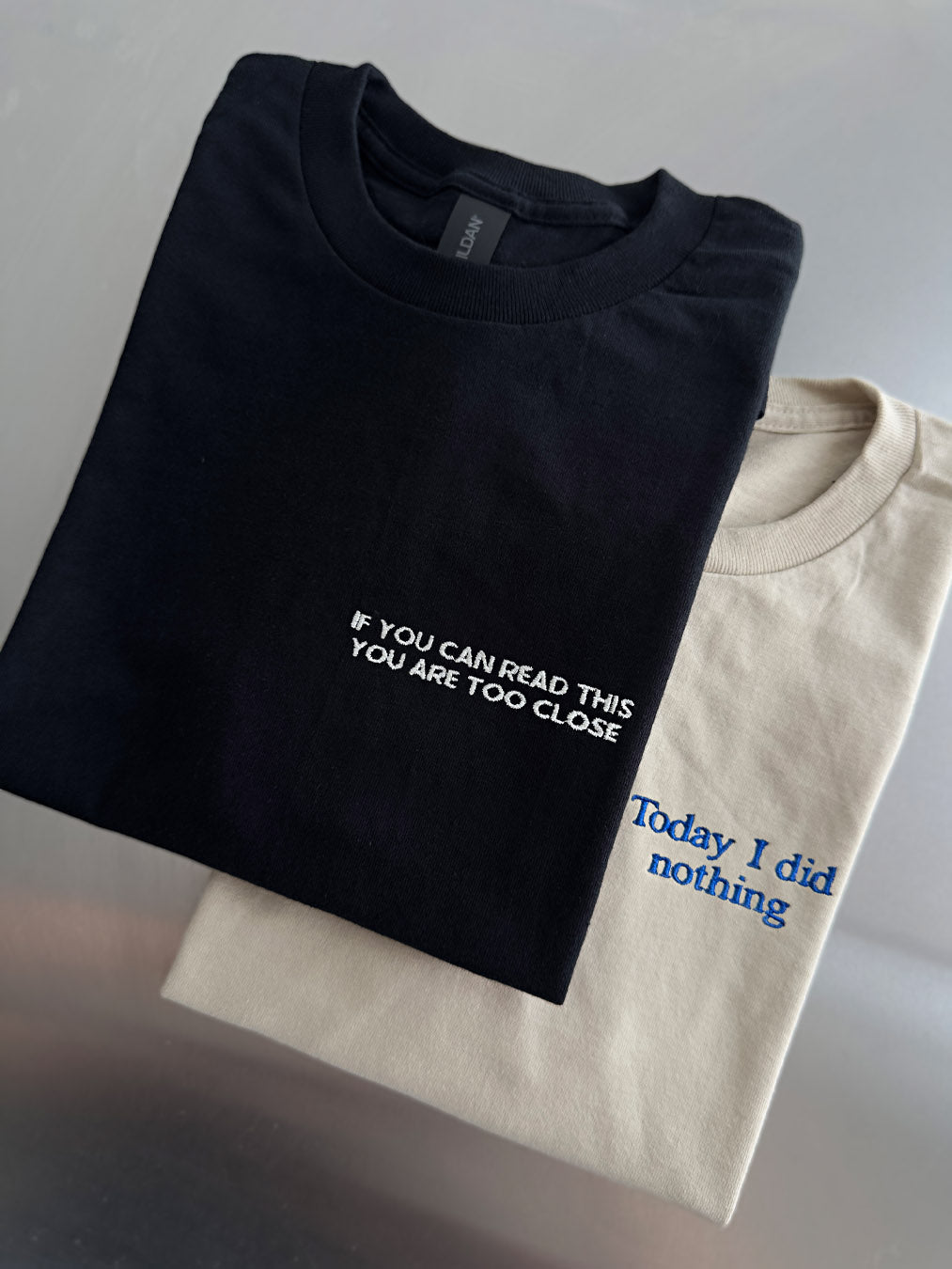 CUSTOM SMALL TEXT ON THE LEFT CHEST