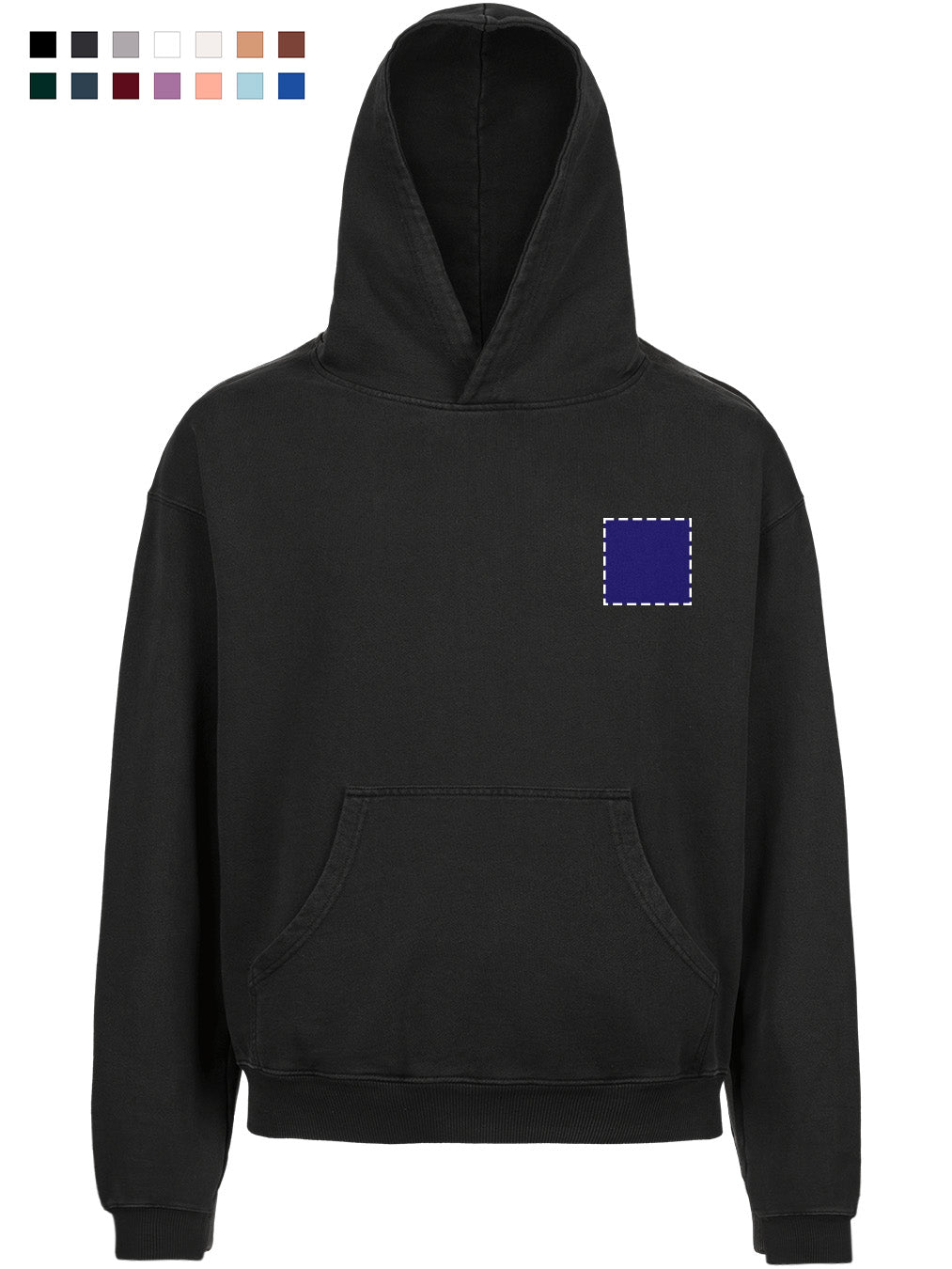 OVERSIZED HOODIE WITH SMALL LOGO