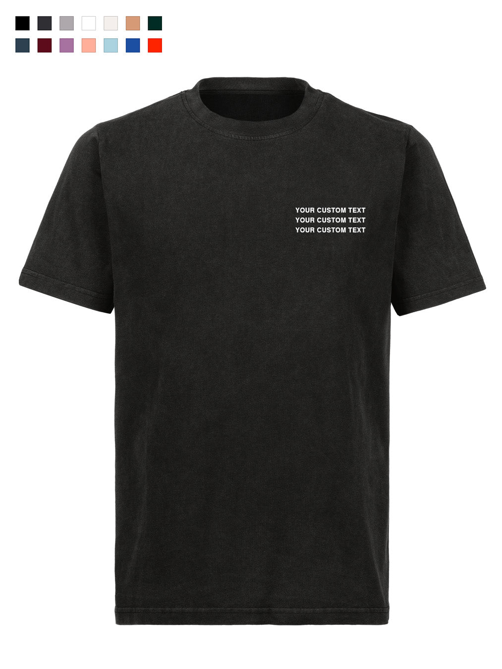 REGULAR T-SHIRT WITH SMALL TEXT